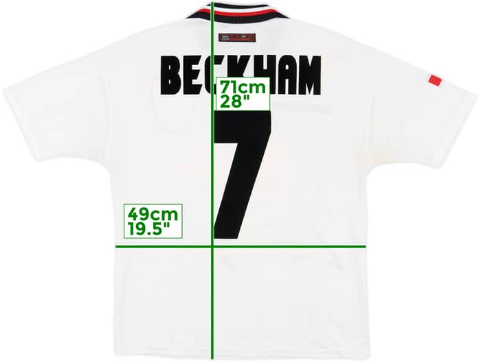 1997-99 Manchester United Away Shirt Beckham #7 - 10/10 - (Y)