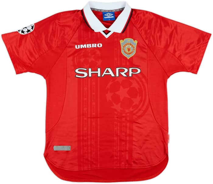 1997-00 Manchester United CL Shirt Scholes #18 - 8/10 - (M)