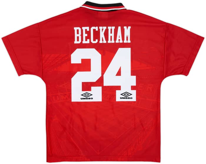 1994-96 Manchester United Home Shirt Beckham #24 - 10/10 - (M)