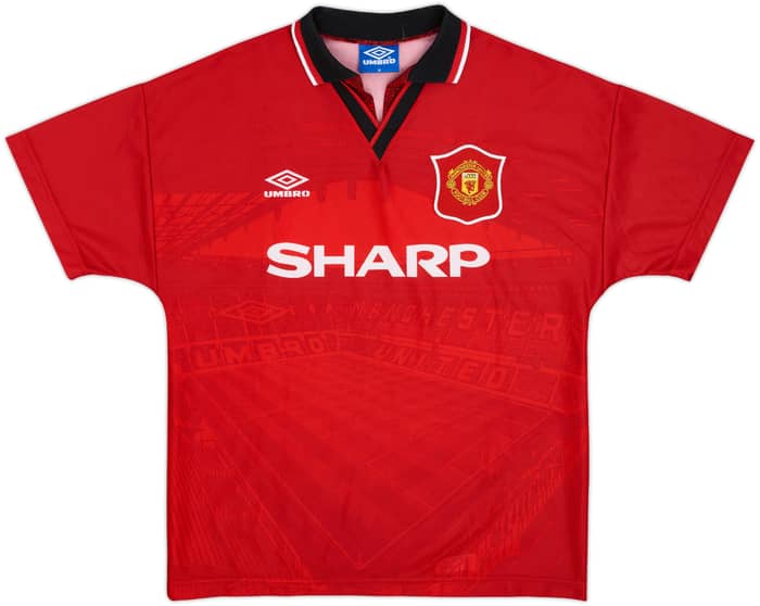 1994-96 Manchester United Home Shirt Beckham #24 - 10/10 - (M)