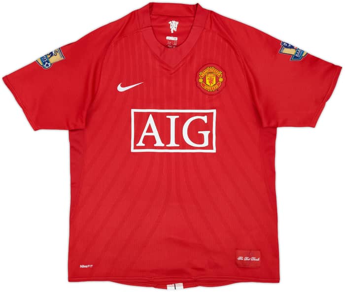2007-09 Manchester United Home Shirt Berbatov #9 - 8/10 - (L)
