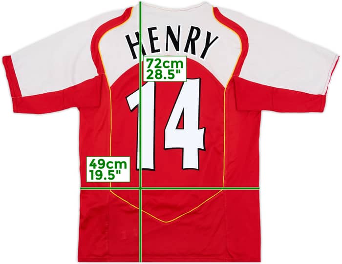 2004-05 Arsenal Home Shirt Henry #14 - 7/10 - (M)
