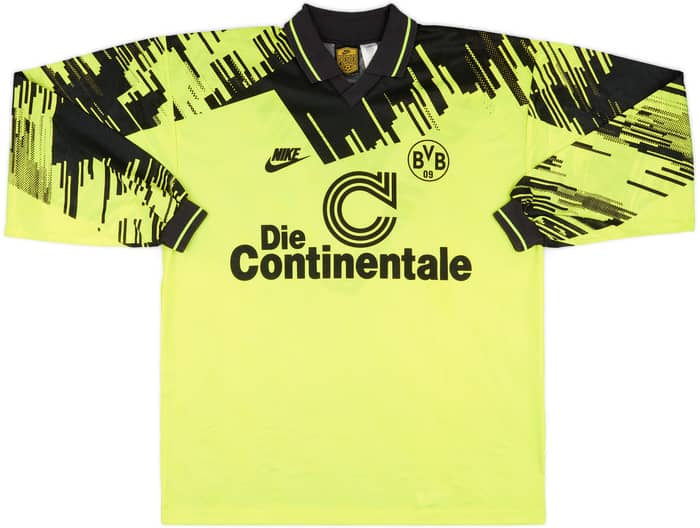 1993-94 Borussia Dortmund Home L/S Shirt #14 - 9/10 - (XL)