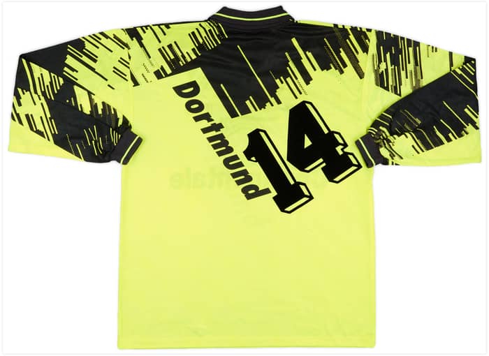 1993-94 Borussia Dortmund Home L/S Shirt #14 - 9/10 - (XL)