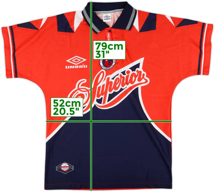 1995-96 Tiburones Rojos Veracruz Home Shirt - 9/10 - (L)