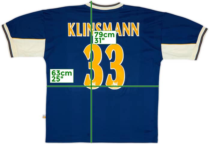 1997-98 Tottenham Away Shirt Klinsmann #33 - 8/10 - (XL)