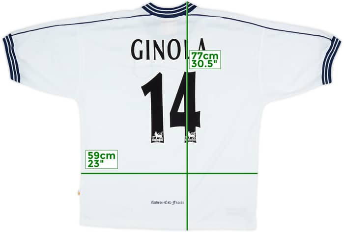 1997-99 Tottenham Home Shirt Ginola #14 - 10/10 - (XL)