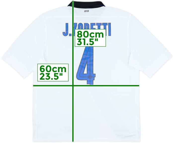 2011-12 Inter Milan Away Shirt Zanetti #4 - 9/10 - (XL)