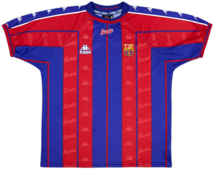 1997-98 Barcelona Home Shirt Rivaldo #10 - 6/10 - (L)