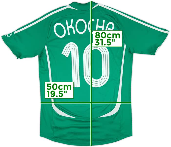 2006-07 Nigeria Home Shirt Okocha #10 - 8/10 - (M)