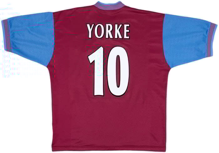 1997-98 Aston Villa Home Shirt Yorke #10 - 8/10 - (L)