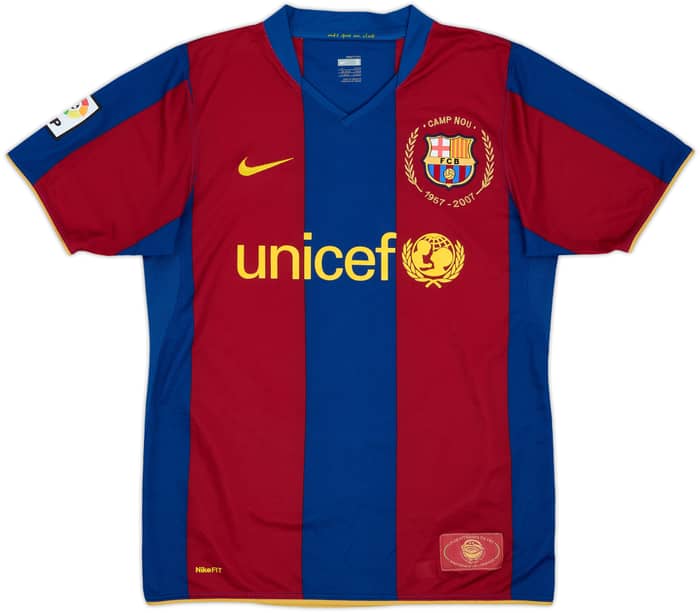 2007-08 Barcelona Home Shirt Ronaldinho #10 - 8/10 - (S)