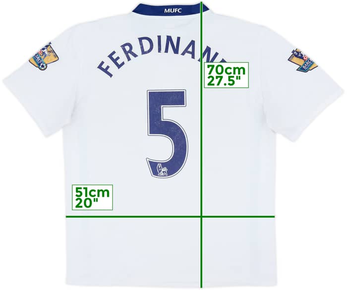2008-10 Manchester United Away Shirt Ferdinand #5 - 5/10 - (M)