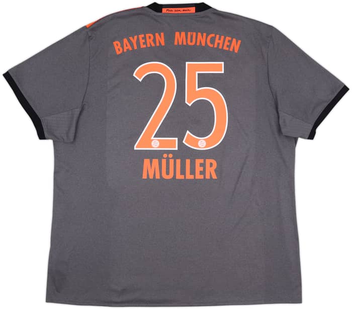 2016-17 Bayern Munich Away Shirt Muller #25 - 7/10 - (XXL)