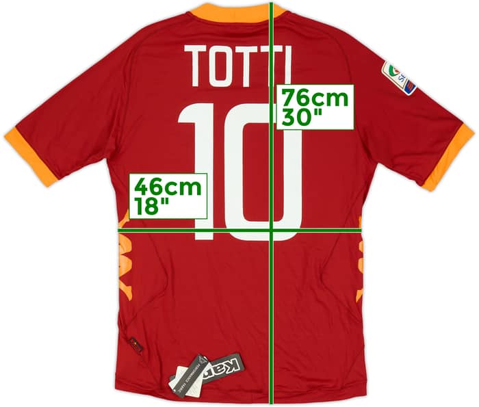 2011-12 Roma Home Shirt Totti #10 (L)
