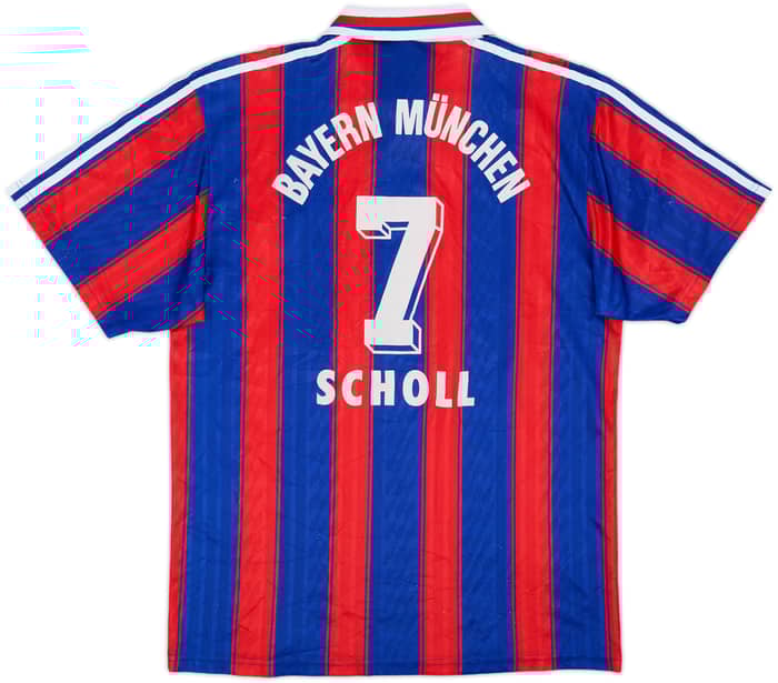 1995-97 Bayern Munich Home Shirt Scholl #7 - 8/10 - (M)
