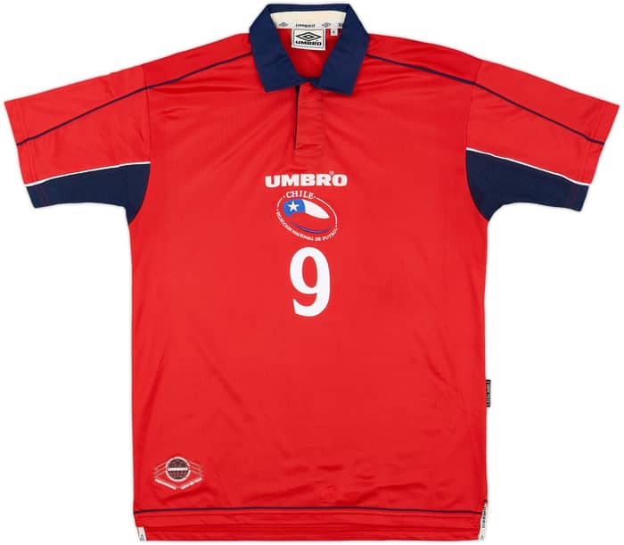 2000-01 Chile Home Shirt Zamorano #9 - 8/10 - (S)