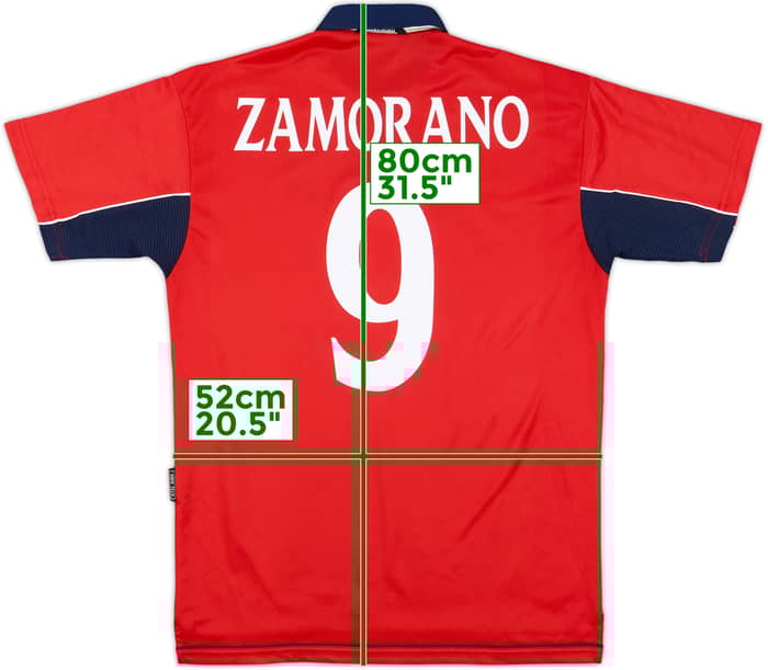 2000-01 Chile Home Shirt Zamorano #9 - 8/10 - (S)