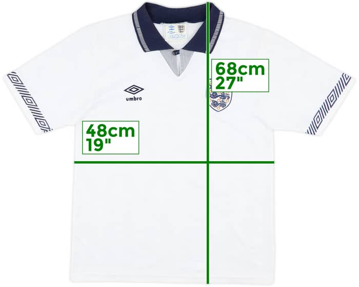 1990-92 England Home Shirt - 7/10 - (M)