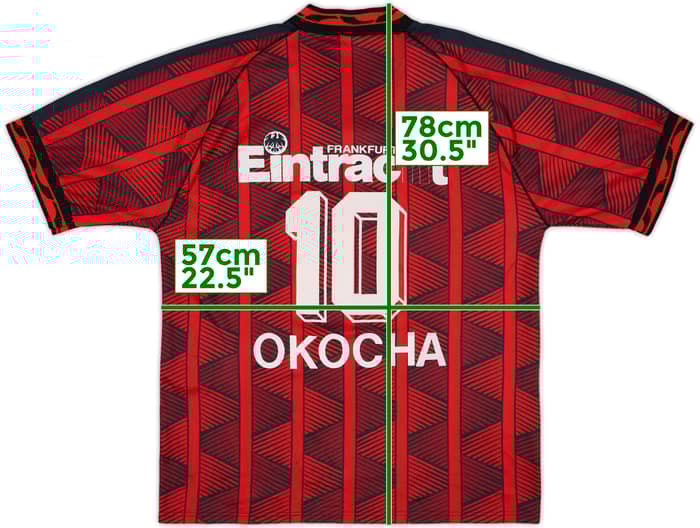 1995-96 Eintracht Frankfurt Home Shirt Okocha #10 - 5/10 - (L)