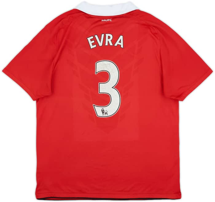2010-11 Manchester United Home Shirt Evra #3 - 5/10 - (L)