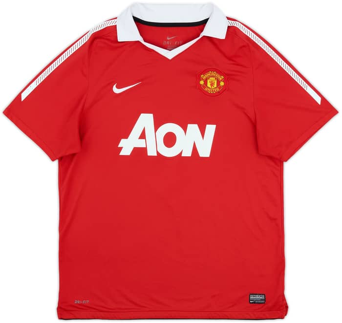 2010-11 Manchester United Home Shirt Evra #3 - 5/10 - (L)