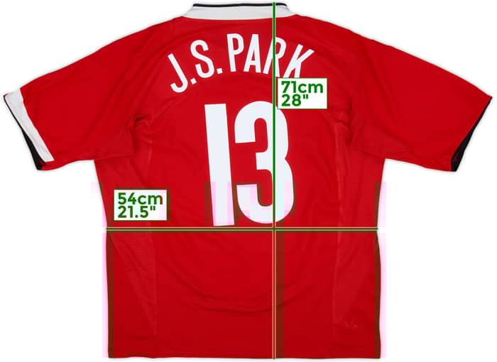 2004-06 Manchester United Home Shirt J.S.Park #13 - 7/10 - (L)