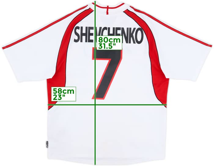2000-02 AC Milan Away Shirt Shevchenko #7 - 6/10 - (L)