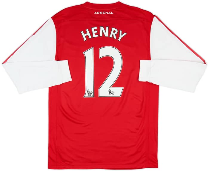 2011-12 Arsenal Home L/S Shirt Henry #12 - 6/10 - (M)