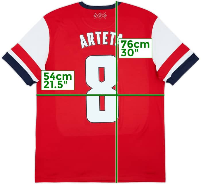 2012-14 Arsenal Home Shirt Arteta #8 - 8/10 - (L)