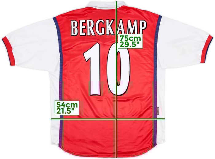 1998-99 Arsenal Home Shirt Bergkamp #10 - 6/10 - (M)