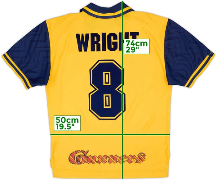 1996-97 Arsenal Away Shirt Wright #8 - 8/10 - (M)