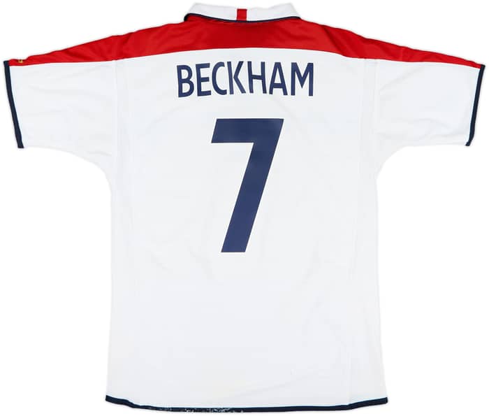 2003-05 England Home Shirt Beckham #7 - 7/10 - (L)