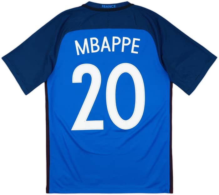 2016-17 France Home Shirt Mbappe #20 - 9/10 - (S)