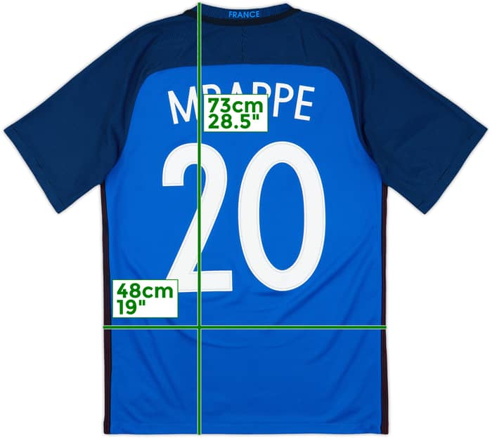 2016-17 France Home Shirt Mbappe #20 - 9/10 - (S)