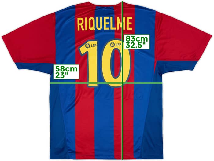2002-03 Barcelona Basic Home Shirt Riquelme #10 - 6/10 - (XL)