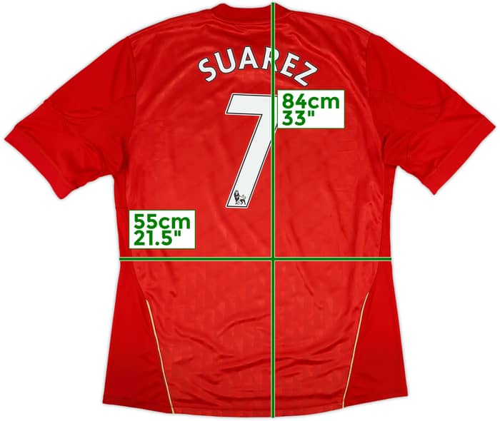 2010-12 Liverpool Home Shirt Suarez #7 - 6/10 - (XL)