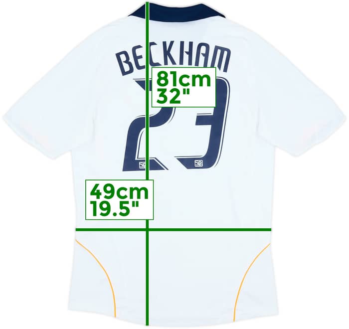 2007-08 LA Galaxy Home Shirt Beckham #23 - 4/10 - (M)