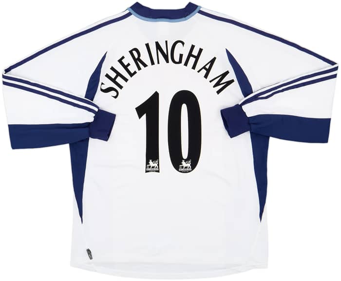 2001-02 Tottenham Home L/S Shirt Sheringham #10 - 7/10 - (XXL)