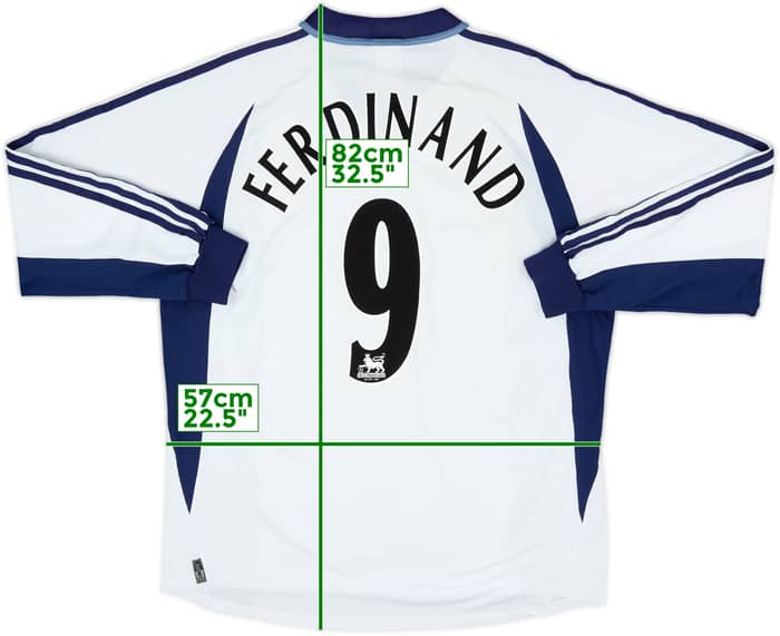 2001-02 Tottenham Home L/S Shirt Ferdinand #9 - 7/10 - (XXL)