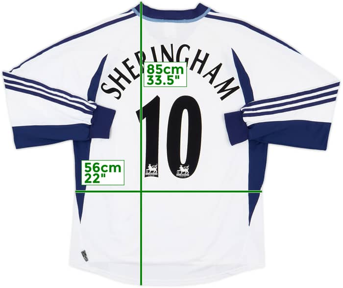 2001-02 Tottenham Home L/S Shirt Sheringham #10 - 5/10 - (XL)