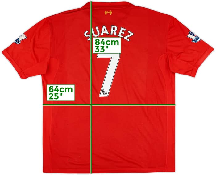 2012-13 Liverpool Home Shirt Suarez #7 - 7/10 - (3XL)