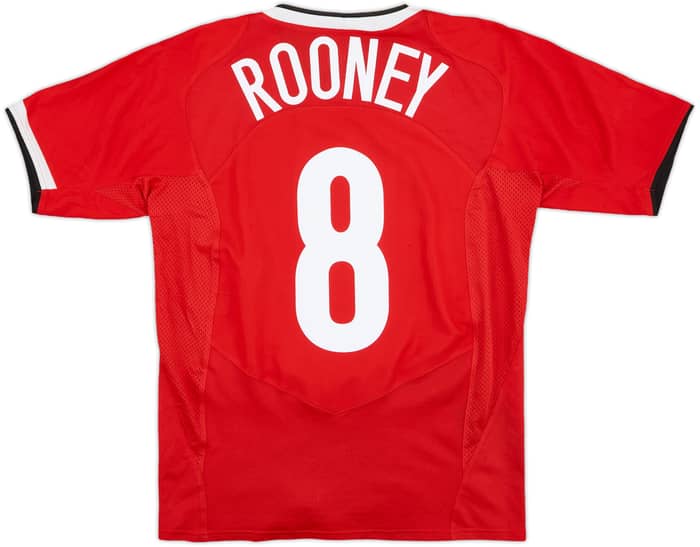 2004-06 Manchester United Home Shirt Rooney #8 - 8/10 - (XL.Boys)