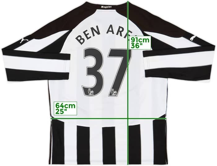 2010-11 Newcastle Home L/S Shirt Ben Arfa #37 - 6/10 - (L)