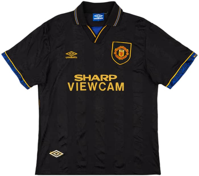 1993-95 Manchester United Away Shirt Cantona #7 - 9/10 - (L)