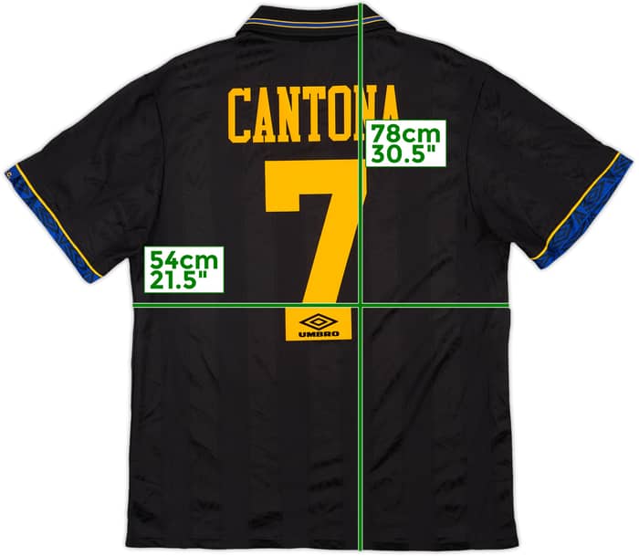 1993-95 Manchester United Away Shirt Cantona #7 - 9/10 - (L)