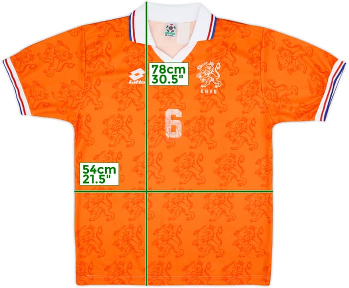 1992-94 Netherlands Home Shirt #6 - 5/10 - (L)