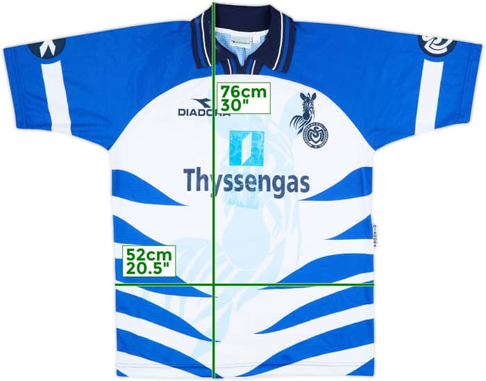 1998-99 MSV Duisburg Home Shirt - 5/10 - (M)