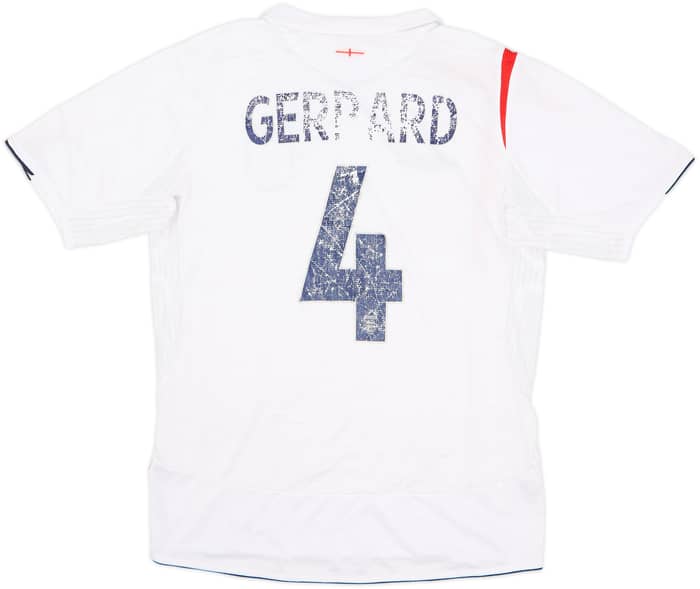 2005-07 England Home Shirt Gerrard #4 - 4/10 - (M)