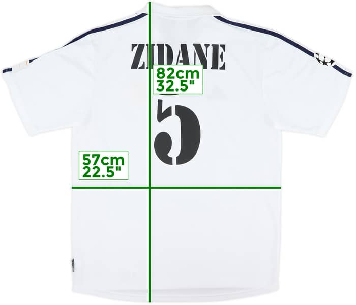 2001 Real Madrid Home Shirt Zidane #5 - 8/10 - (M)
